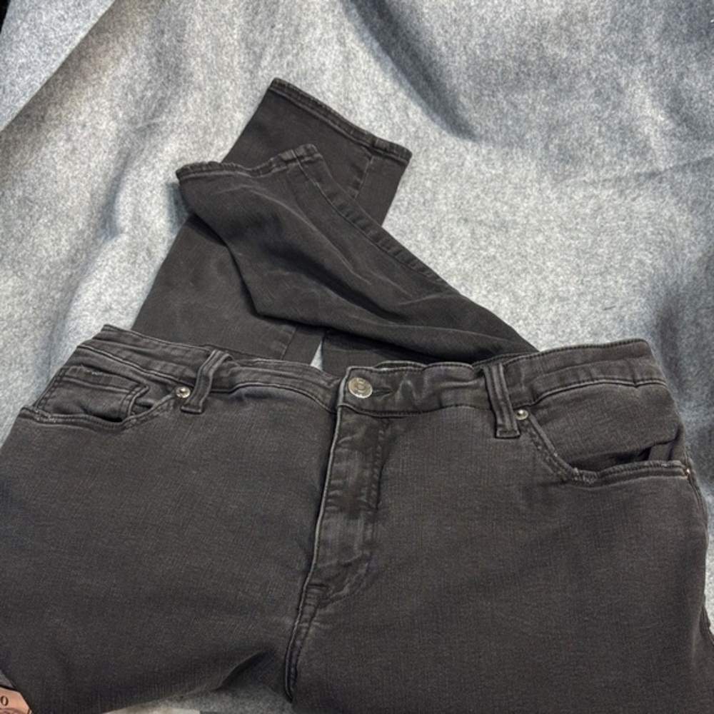 Pistola Charcoal black stretchy cotton blend 5 picket  Jeans size 18